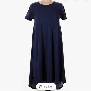 Like New Lularoe Navy Carly Dress S